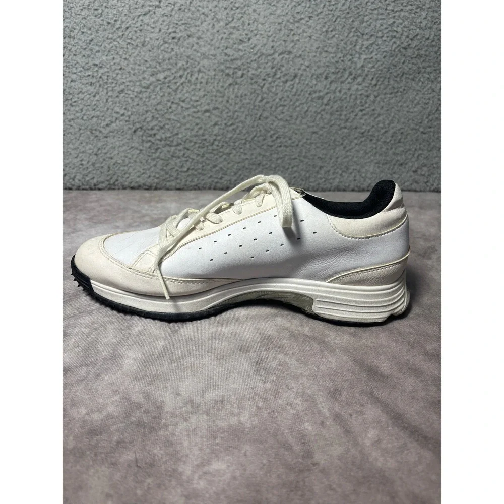 Adidas Traxion Mens Golf Shoes‎ White Leather Cleated 673849 Size 9